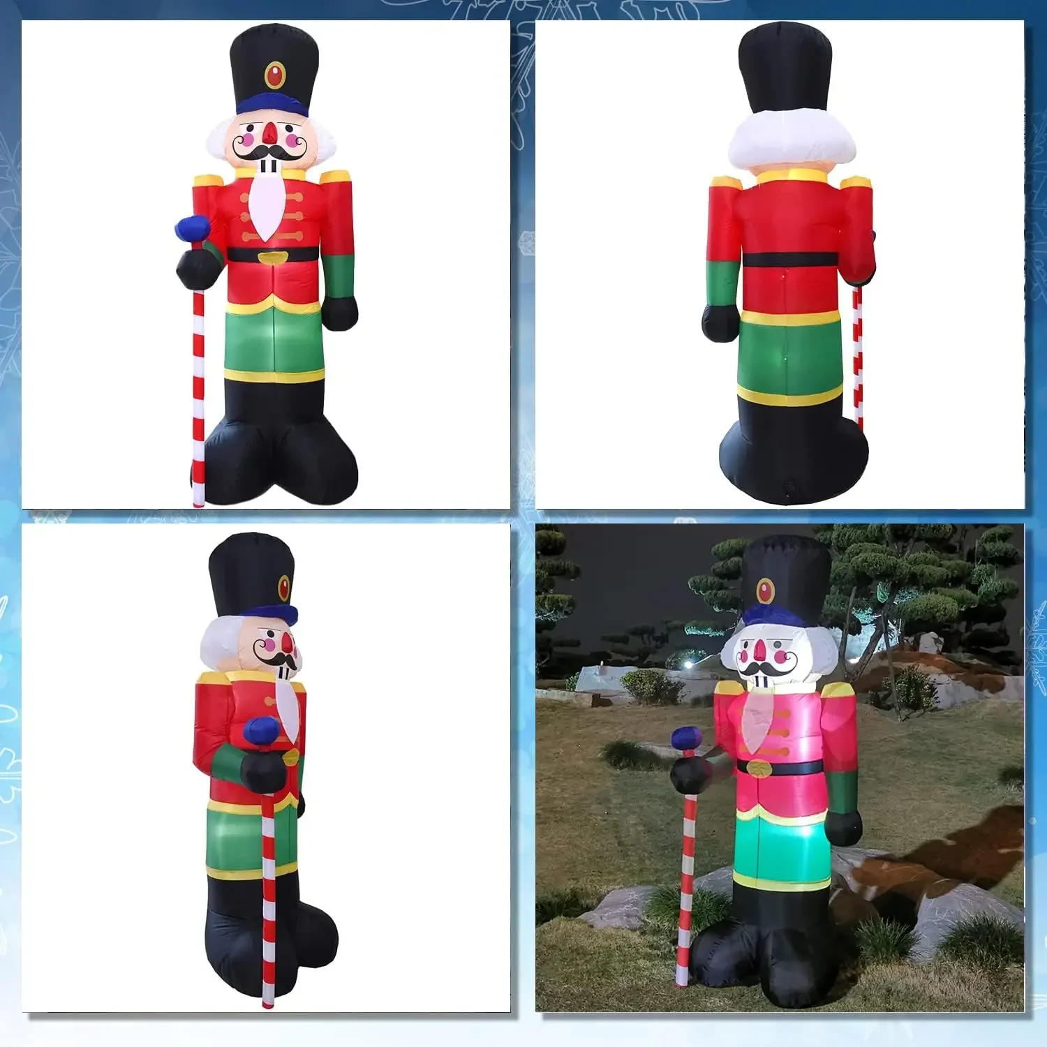 210cm Nutcracker Soldier inflatables Blow Up Christmas Decoration 2025 Home Yard Garden Outdoor Party Xmas Decor
