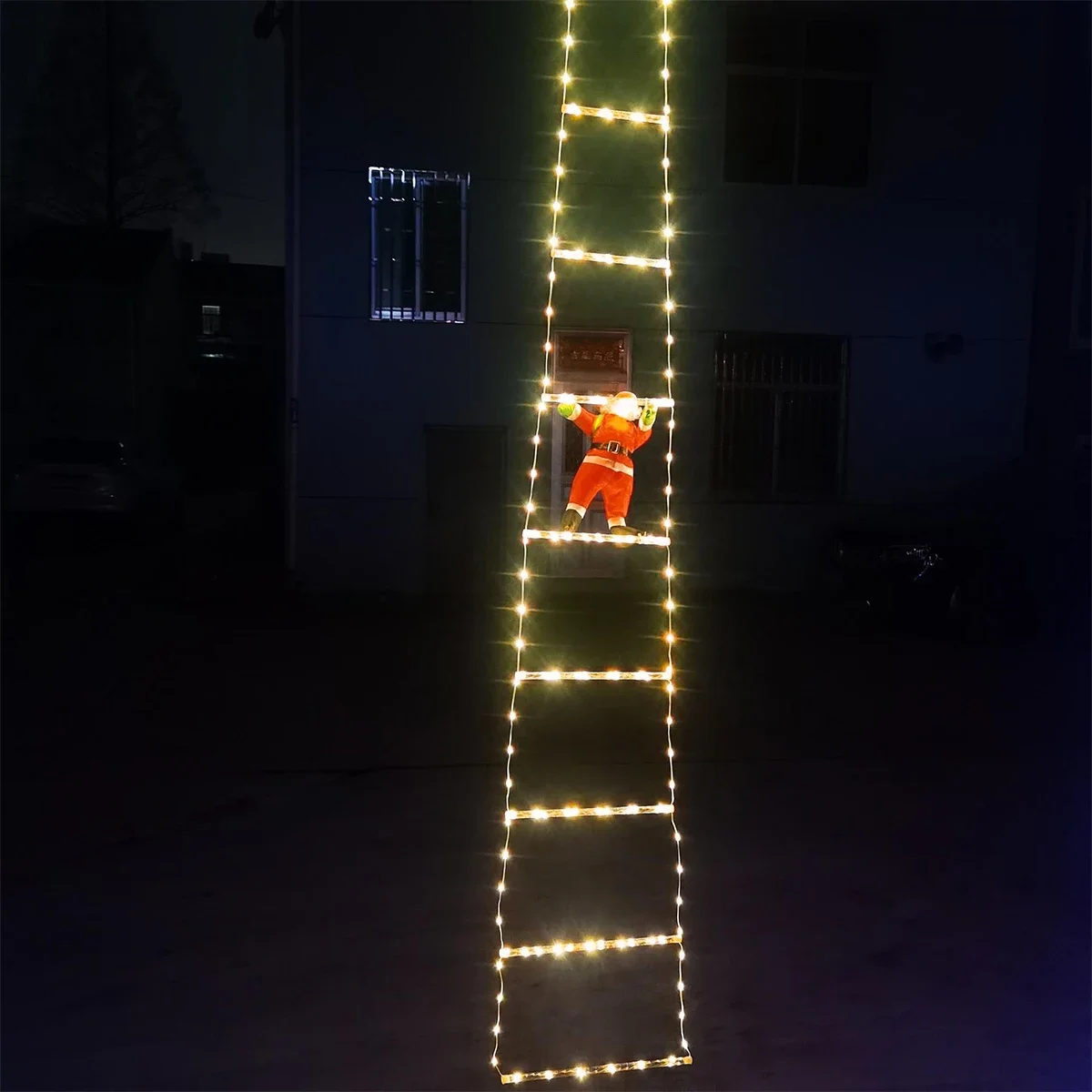 3M Santa Claus Climbing Ladder Outdoor Christmas Decoration Home Garden Cristmas Tree Ornement New Year Gift Xmas Tree Decor