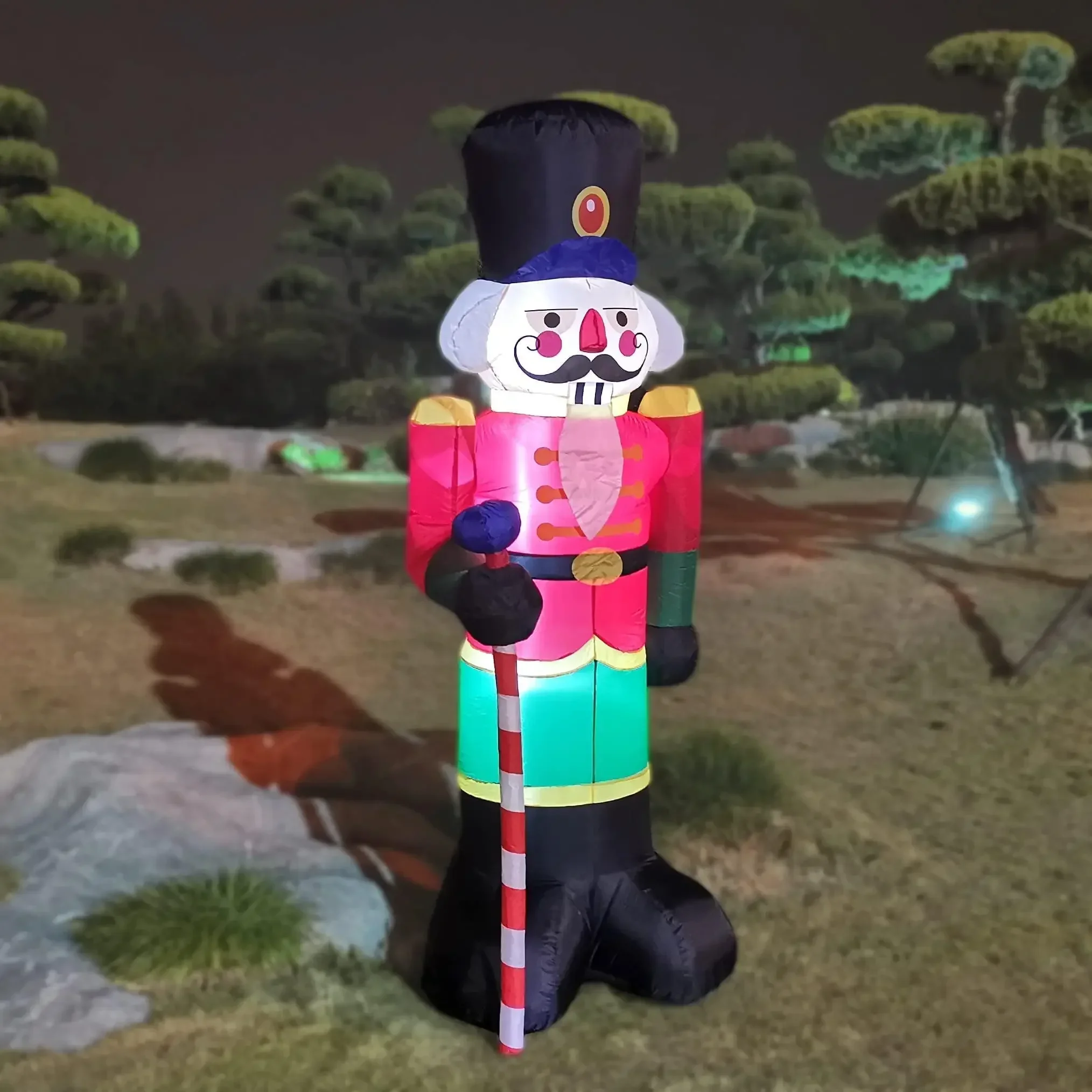 210cm Nutcracker Soldier inflatables Blow Up Christmas Decoration 2025 Home Yard Garden Outdoor Party Xmas Decor